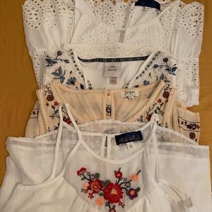 4 Small Cute Tanks/Long Sleeve Set